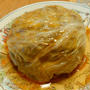 レンジで作るスパイシー大ロールキャベツ