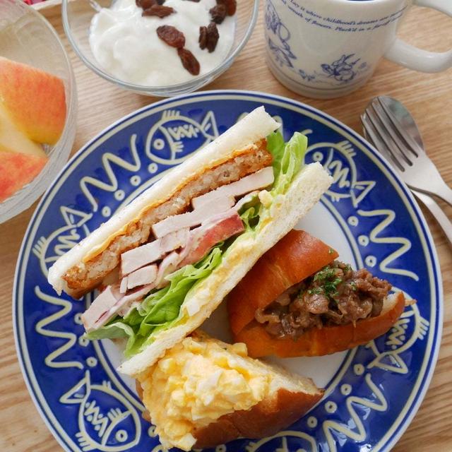 トベラコーヒー特製サンドのブランチ#本日のおうちごはん