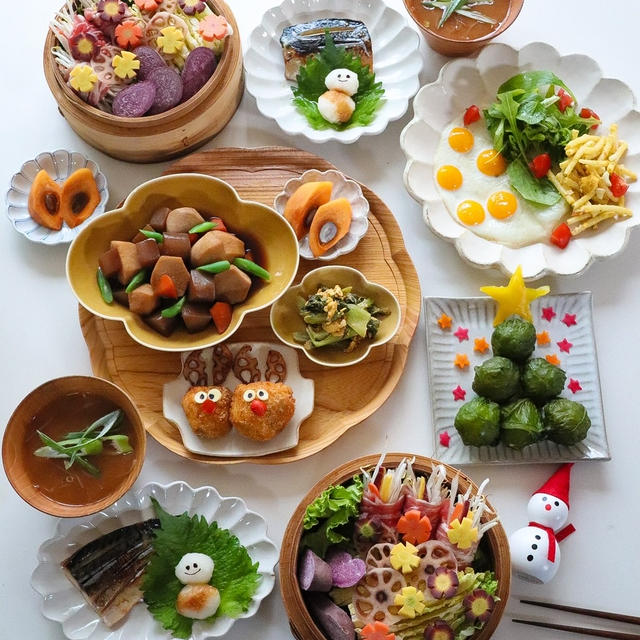 和食だけどクリスマスっぽく作った夜ごはん By ｒｉｉさん レシピブログ 料理ブログのレシピ満載