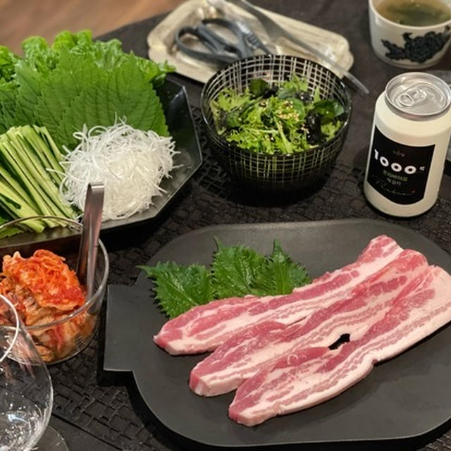 サムギョプサルの夜ごはん