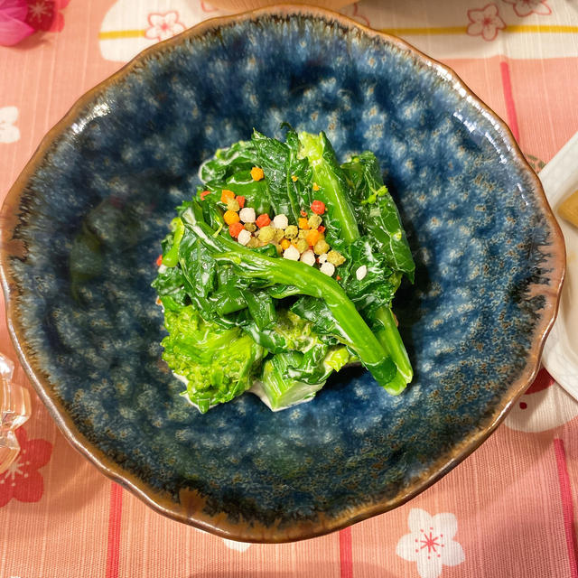 菜の花のマヨ昆布茶和え