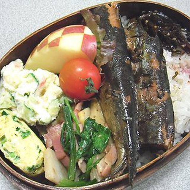 秋刀魚さんしょ煮弁当。サザエさん