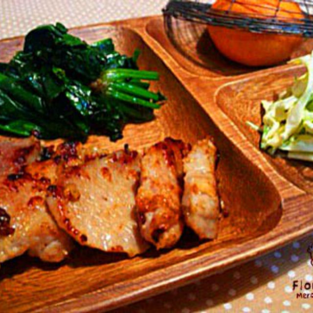 12.01.13　Recipe!　犬鳴ポークの塩麹漬け焼き。