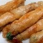 巻き巻き小ねぎの豚生姜焼き　/　肘捻挫39日目