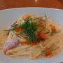 サーモンといくらのパスタ