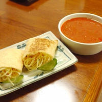 いなり風つけて食べるスパゲティー