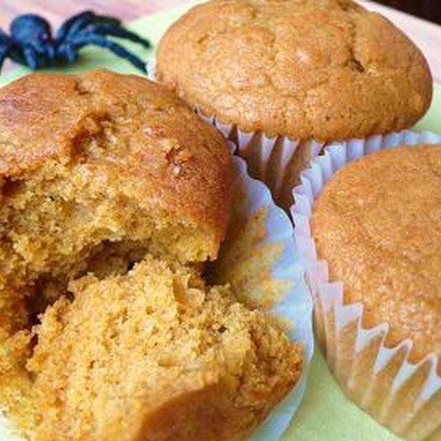 しっとりふわふわかぼちゃマフィン　Pumpkin Muffins