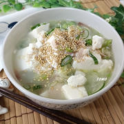 火を使わない♪ツナ缶とお豆腐の中華風冷や汁