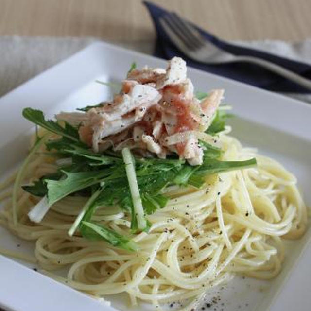 めんたいササミパスタ