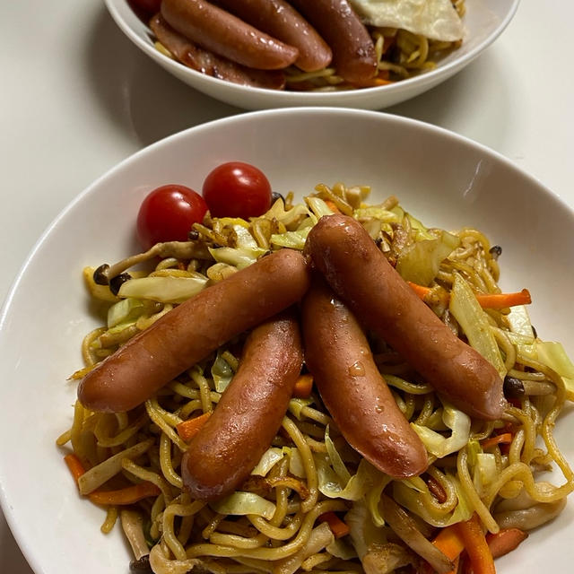 スパイシーカレー風味焼きそば♡