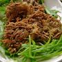 ゆで蕎麦とえのきのチヂミ