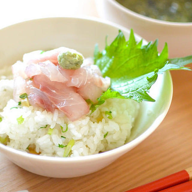 朝専用マスクで余裕ができたので、朝から白だし漬け丼を作ってみた！
