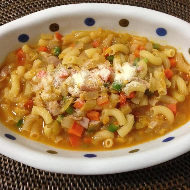 ケチャッピーでありもの野菜のミネストローネ