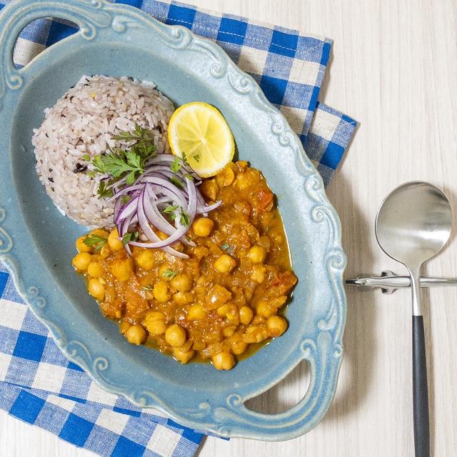 ＊ひよこ豆でヴィーガンカレー＊