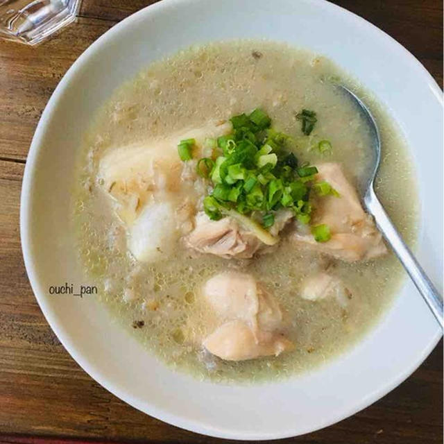 炊飯器にぶち込むだけの、なんちゃって参鶏湯。