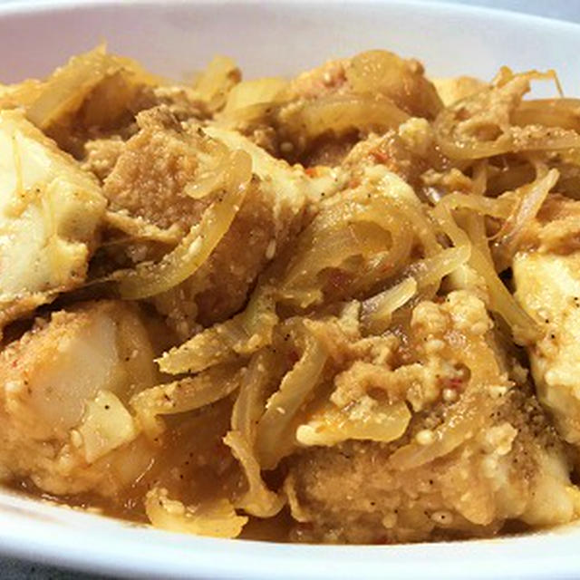 厚揚げの豆板醤煮♪