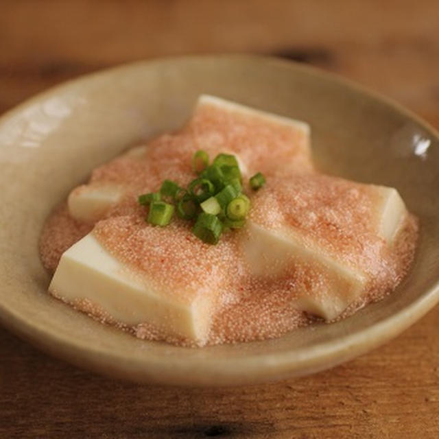 簡単♪豆腐の明太子あんかけ