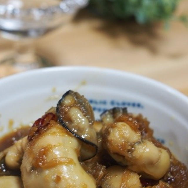 うまかばいを使って、牡蠣の佃煮