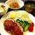 豆腐入りハンバーグの晩ご飯