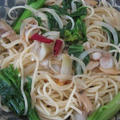 [レシピ][パスタ] アサリとなばなのパスタ