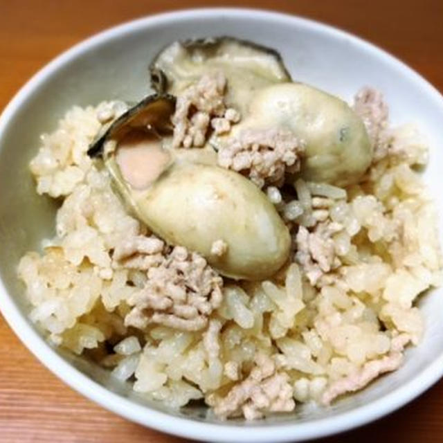 かきと豚肉で炒め物。お父さんの株を上げたい料理です。