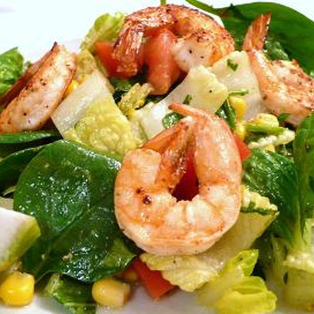 香菜とエビのサラダ　シトラスドレッシング　Cilantro Shrimp Salad with Citrus Vinaigrette