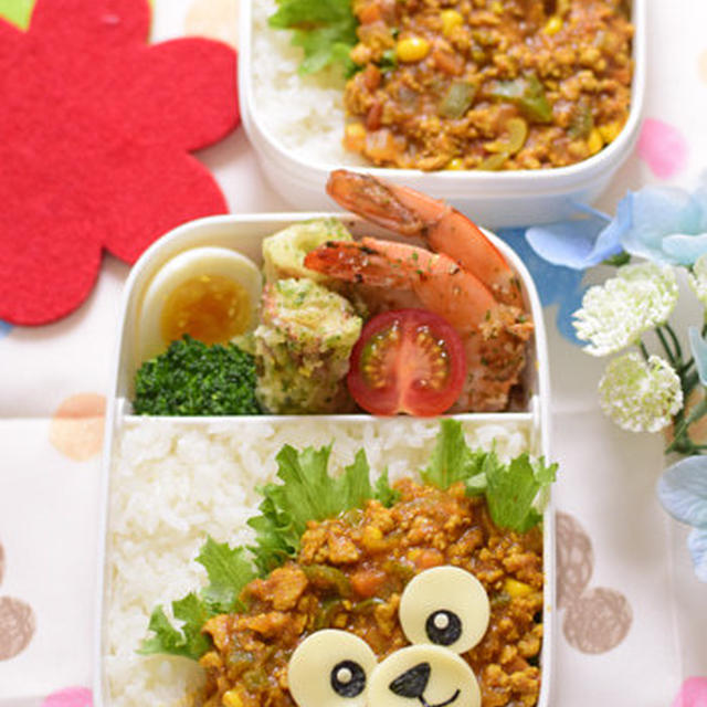 キャラ弁 ダッフィーのドライカレー弁当 By みほちんさん レシピブログ 料理ブログのレシピ満載