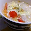 濃厚チーズで根菜とトマトの洋風雑炊♪　#meiji #十勝 #チーズ