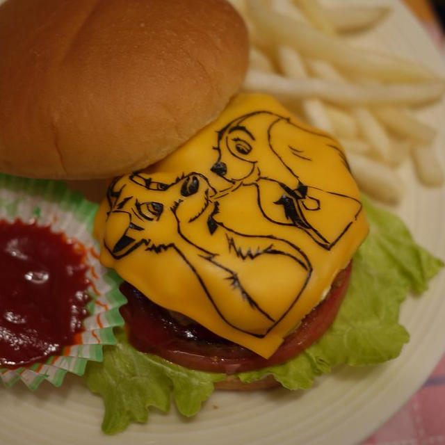 キャラチーズバーガー ディズニー わんわん物語 By 桐ちゃんさん レシピブログ 料理ブログのレシピ満載