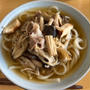 朝ごはんに豪勢なきのこうどん