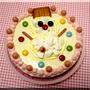 * レアチーズケーキにプチデコでクリスマスケーキ完成！