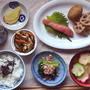 たらこで朝ごはんを食べる。 