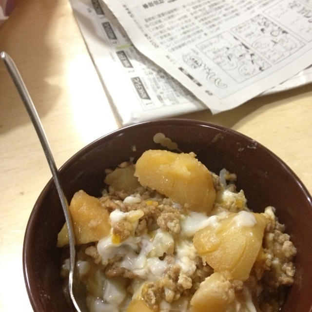 じゃがいも煮の残り丼