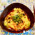 春キャベツと海老入り卵焼きの辛ラーメン♪　Spicy Noodle with Fried Egg