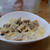 鶏肉ときのこと玉ねぎのクリームだしスープパスタ＜ヤマキだし部＞　　