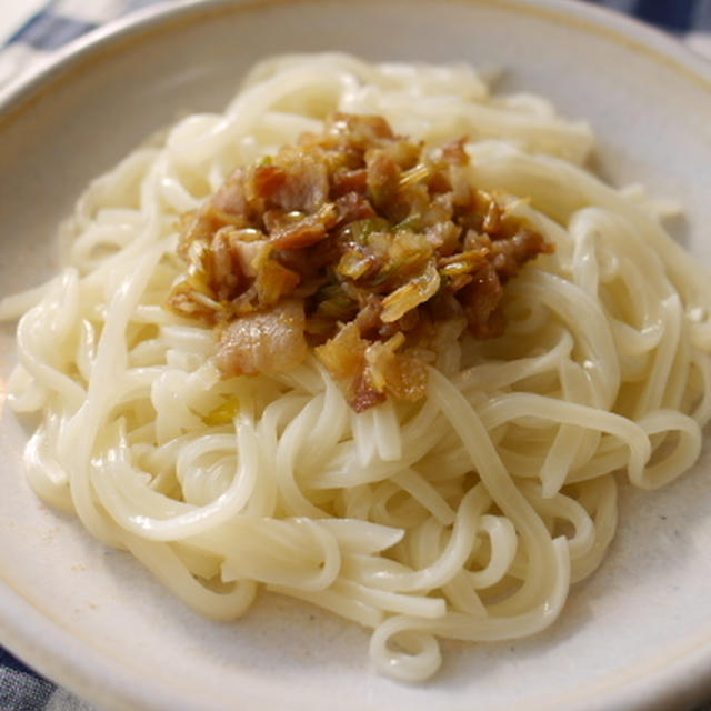 ネギ豚油うどん
