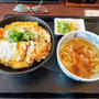 熟成ロース中かつ丼うどんセットを食べる 〜かつ庵〜