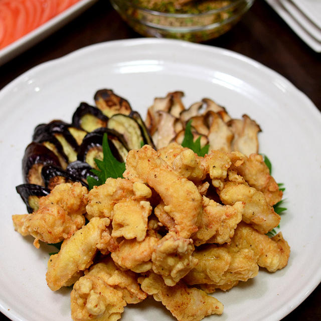 ささみの唐揚げ　香味ソース添え