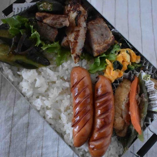 今週ラストのお弁当と朝ごはん。