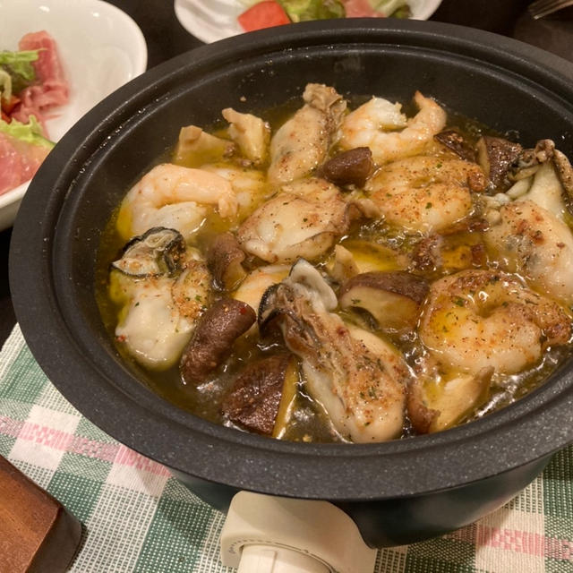 【昨日の晩ごはん☆アツアツアヒージョ＾＾】