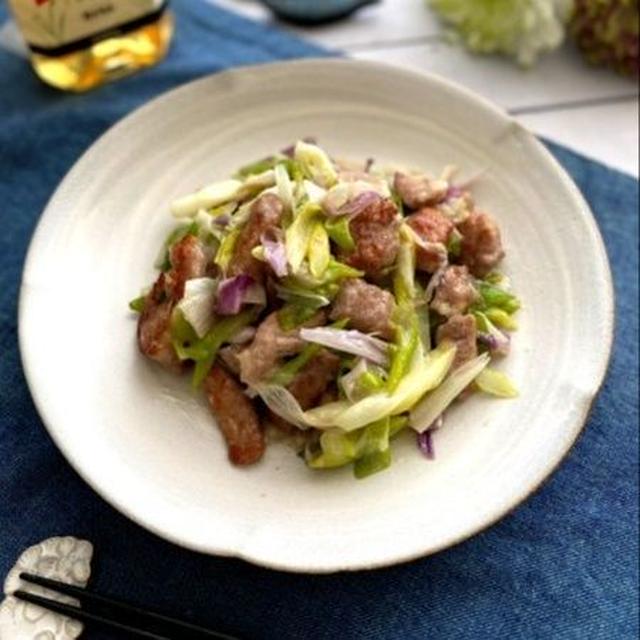 とろ～り長ネギと豚肩ロース炒めが　素敵アイディアです～