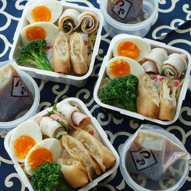 ざるラーメン弁当☆でも長男くんは食べれず・・・