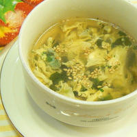 【つくれぽ】混ぜ込み中華風スープ / 「丸美屋　混ぜ込みわかめ」で朝ごはんレポート《その1》