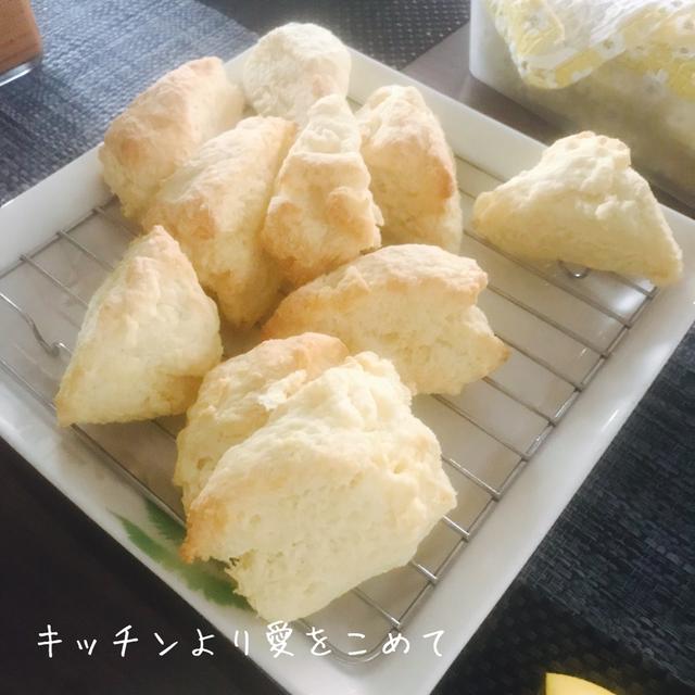 朝食に栗原はるみさんレシピのヨーグルトスコーン