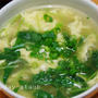 staubレシピ~三つ葉と葛きりの卵スープ~