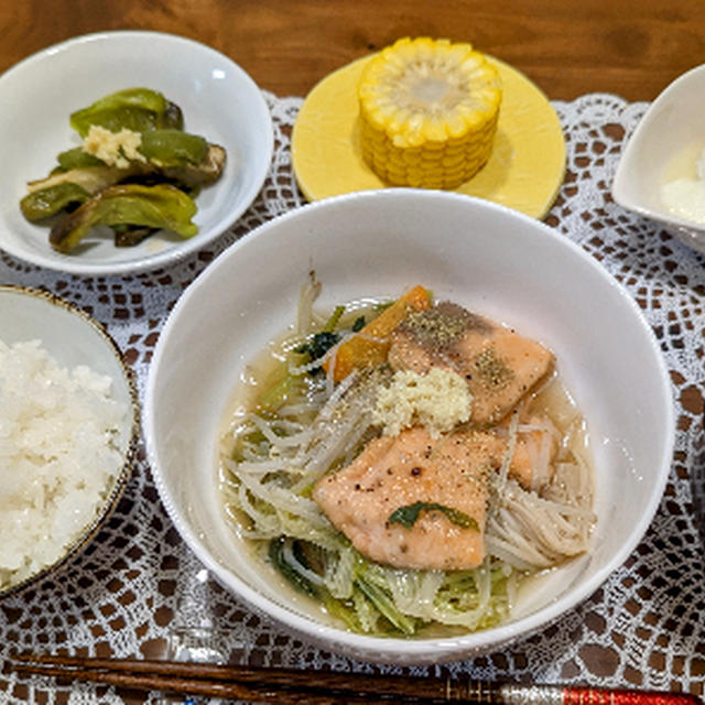 焼き鮭の野菜あん