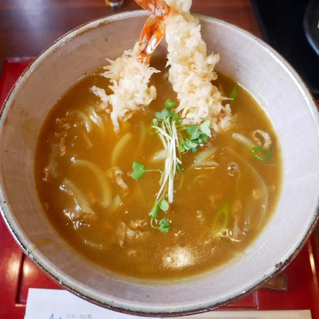 てん川の海老天カレーうどん