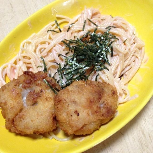 豆腐入りの豚コマ豚かつ