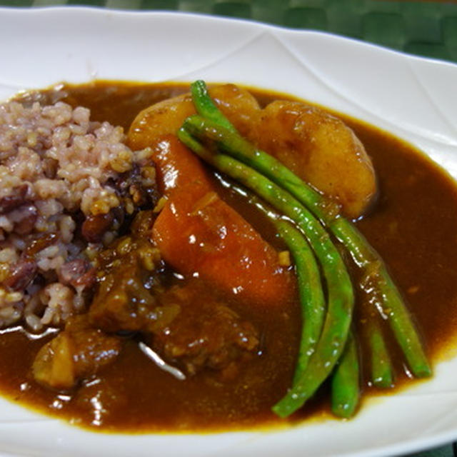 避難生活の気分／三度豆入りカレー