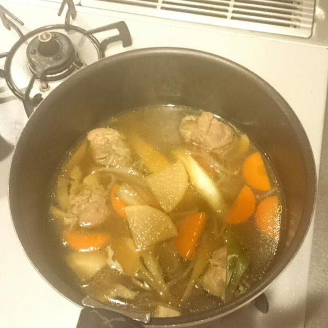 受験生の夜食「けんちん汁→けんちんうどん」